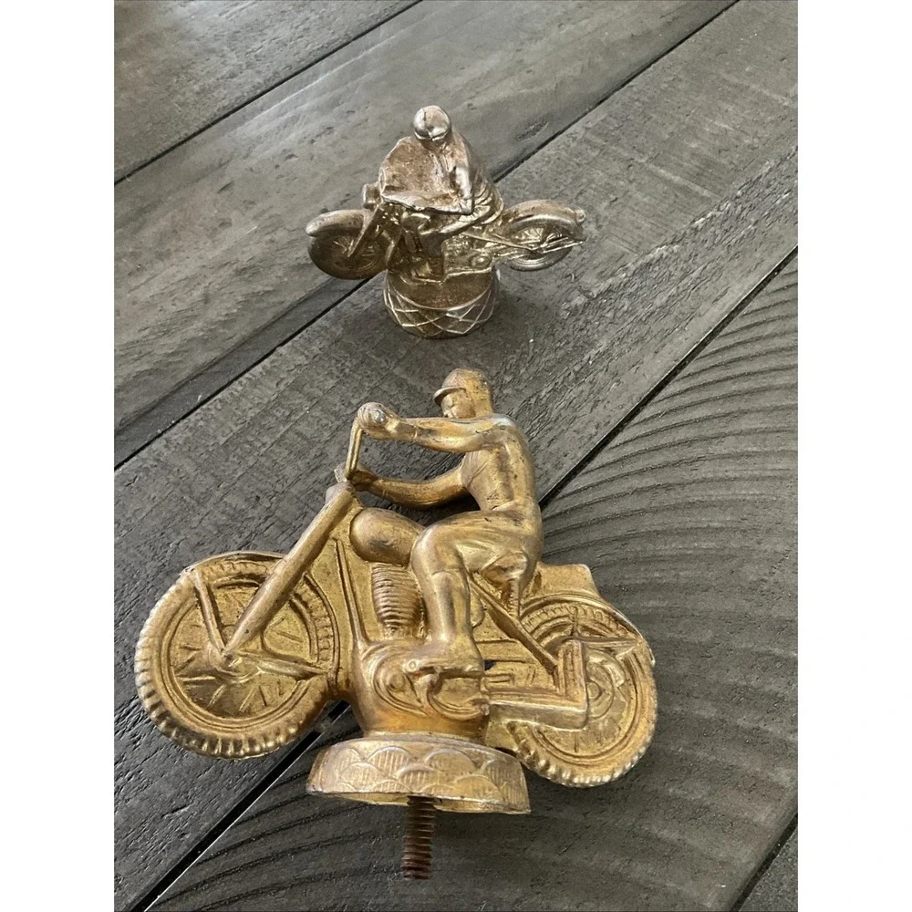 1960's Motorcyle Gold Tone Trophy‎ Toppers